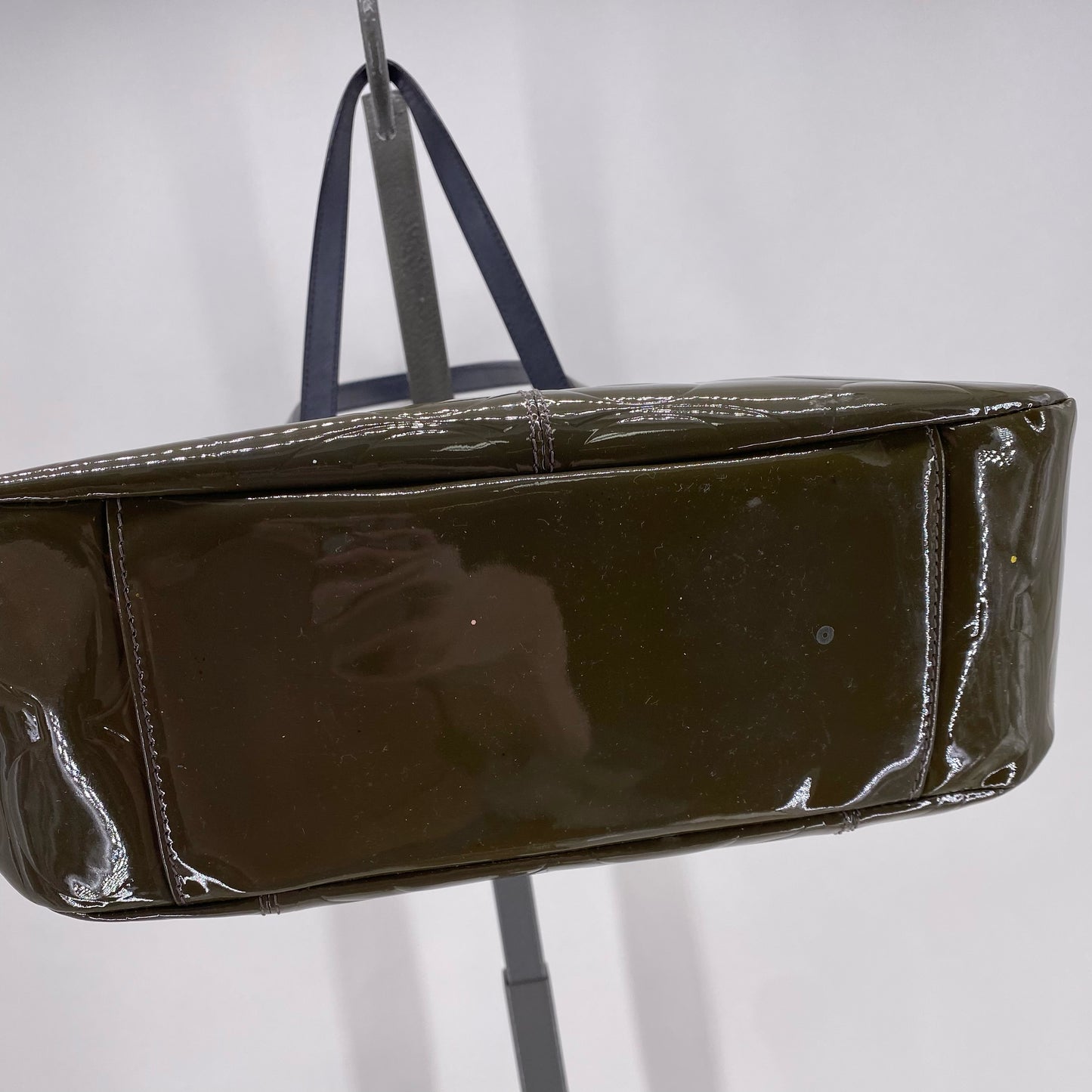 Green COACH PATENT Tote