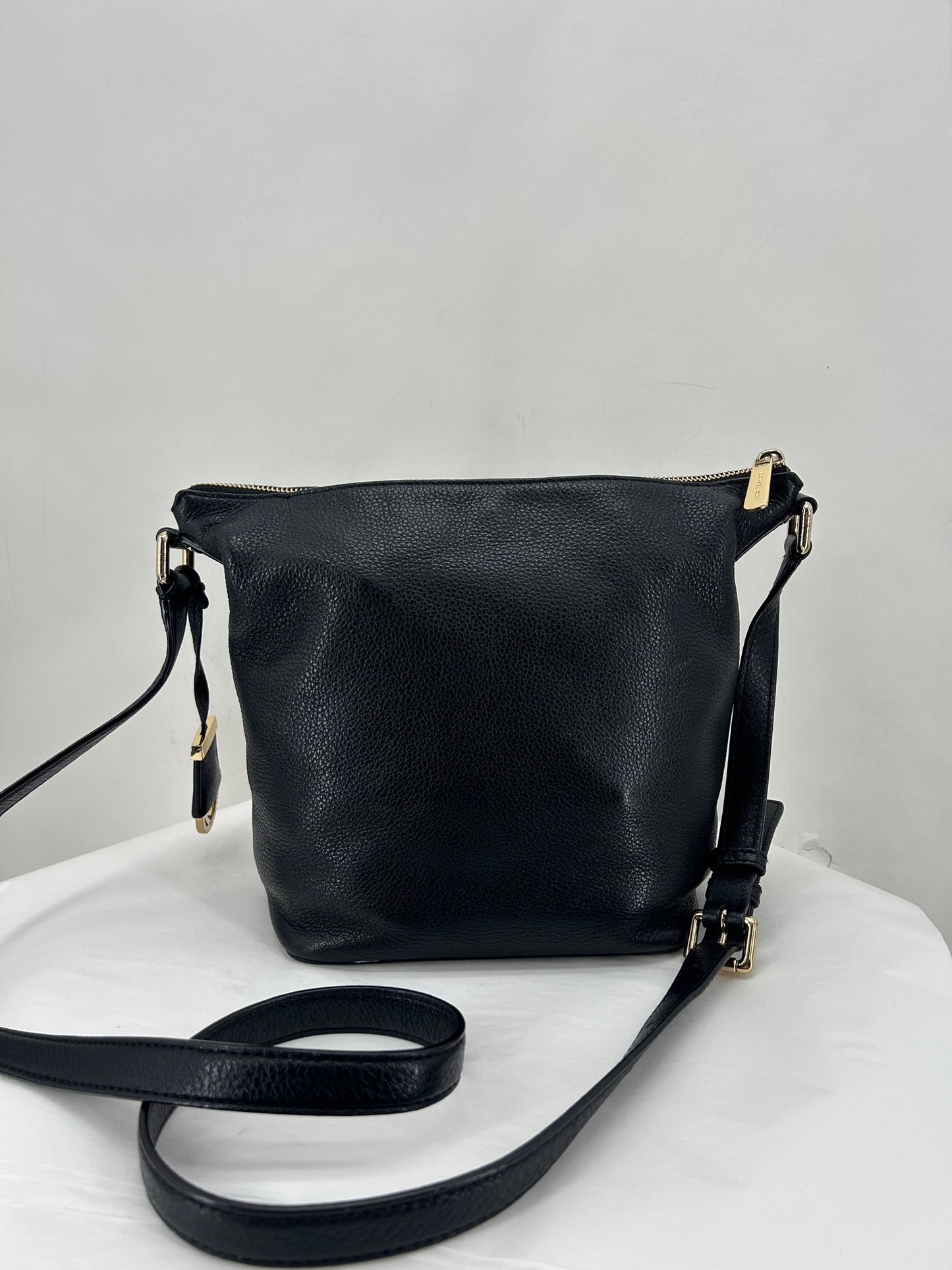 Black MICHAEL KORS Leather Pebbeled Leather Cross-body