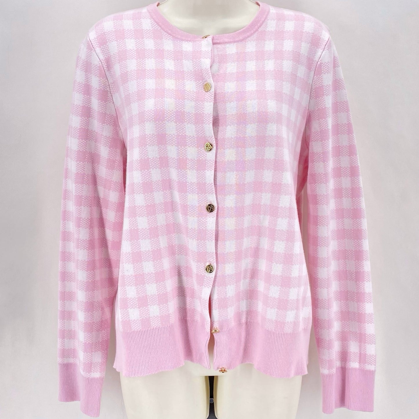 Size XL DRAPER JAMES Checkered Cardigan