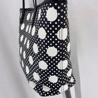 BLACK&CREAM TALBOTS PU Tote