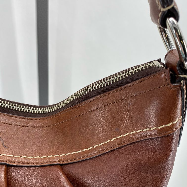 BROWN COACH Leather Shoulder Bag