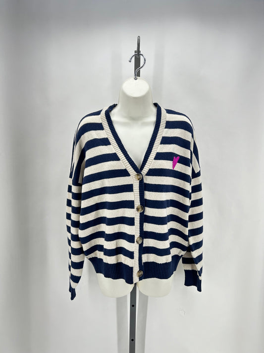 Size L LOFT Stripe Cardigan