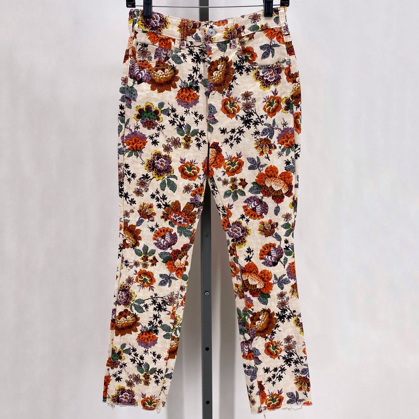 Size 27/4 PILCRO Denim Floral Pants