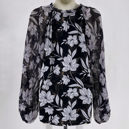 Size M WHITE HOUSE BLACK FLOWERS Shirt