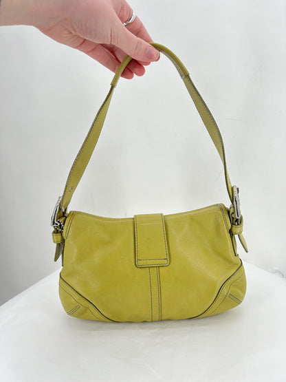 Green COACH Leather Shoulder Bag