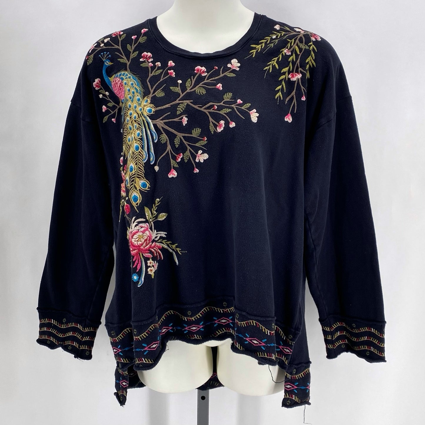 Size XXL JOHNNY WAS FLOWERS Sweatshirt