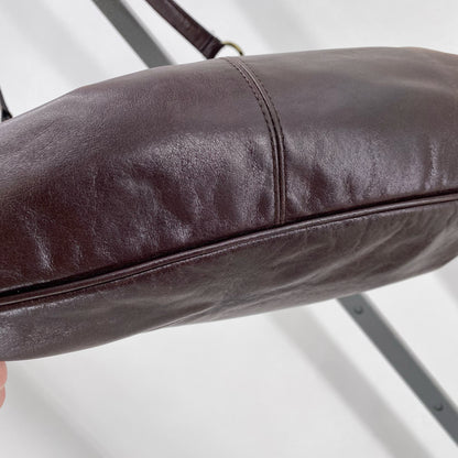 CHOCOLATE HOBO Leather Satchel