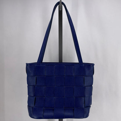 Blue Leather Shoulder Bag