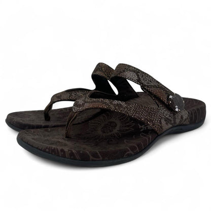 DARK BROWN W Shoe Size 9 ORTHOFEEL Sandals