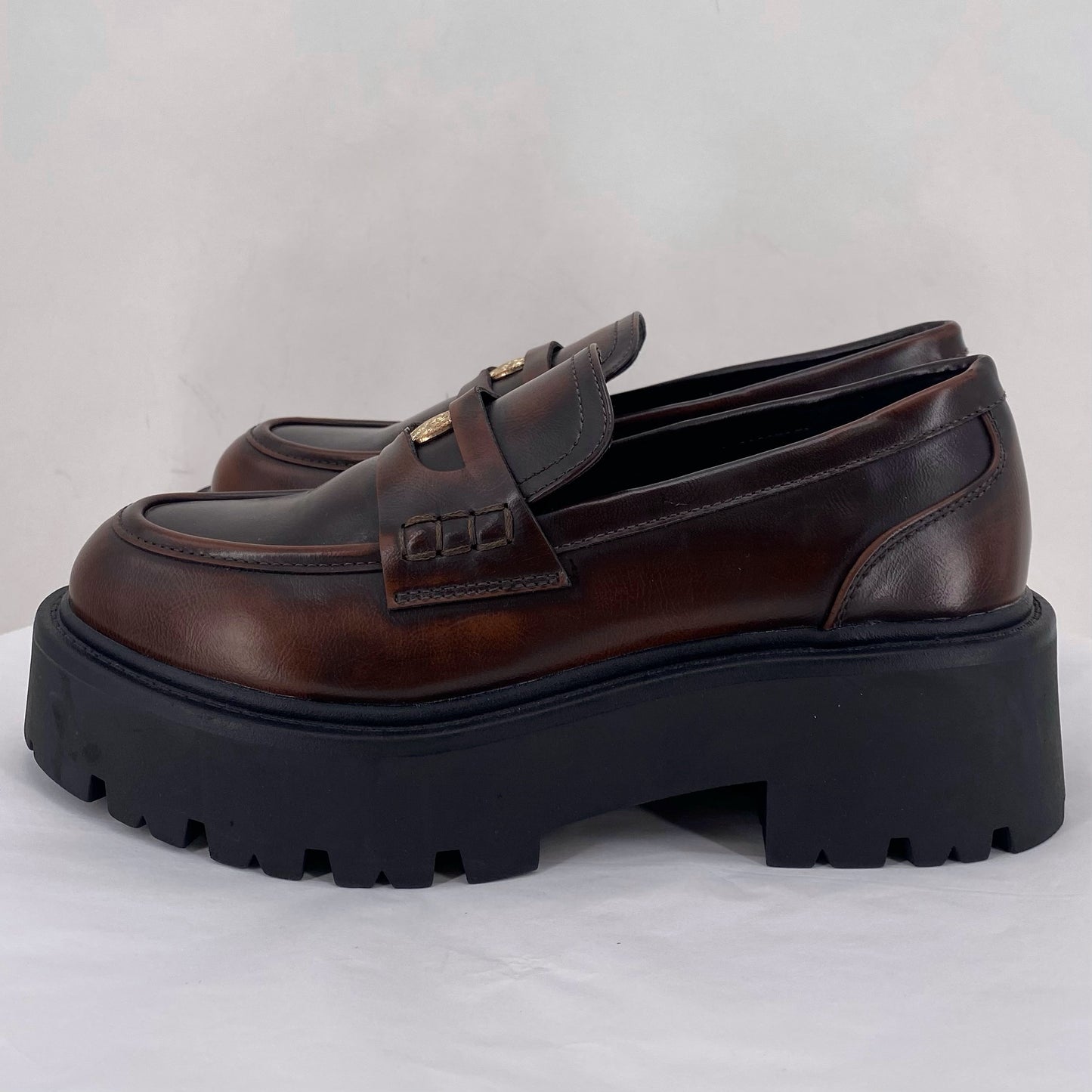 DARK BROWN W Shoe Size 7.5 MADDEN GIRL Loafer