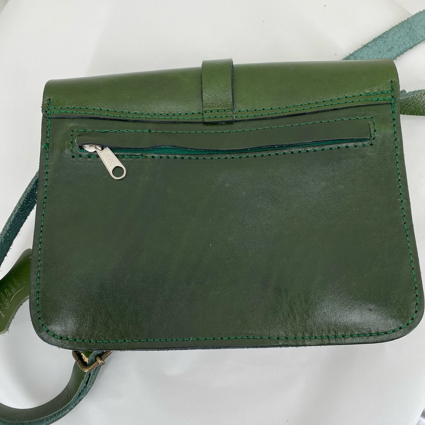 Green Leather Cross-body
