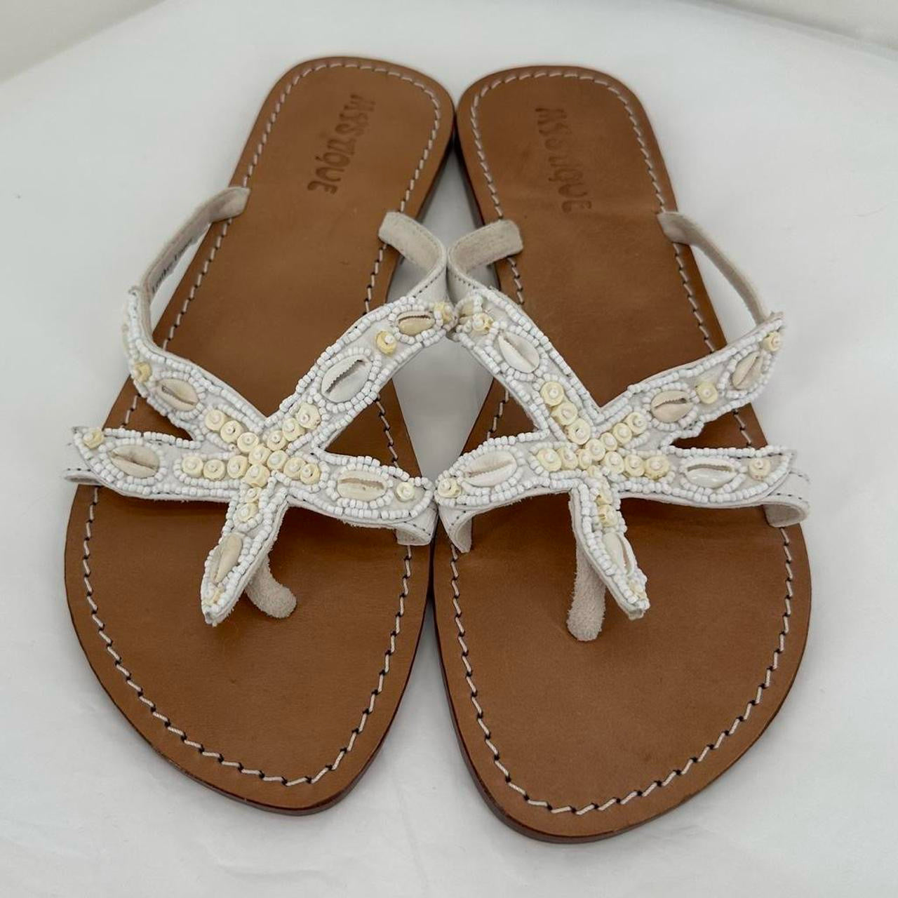 White W Shoe Size 10 MYSTIQUE Sandals