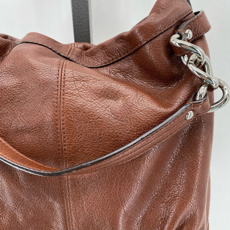 BROWN COACH Leather Shoulder Bag