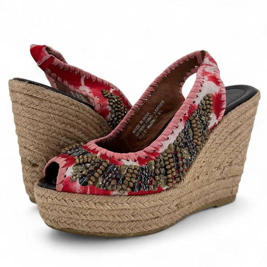 Red/White W Shoe Size 7.5 bacio 61 Wedge