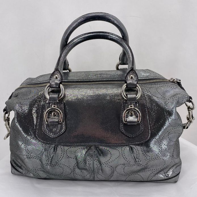 Silver COACH Satchel