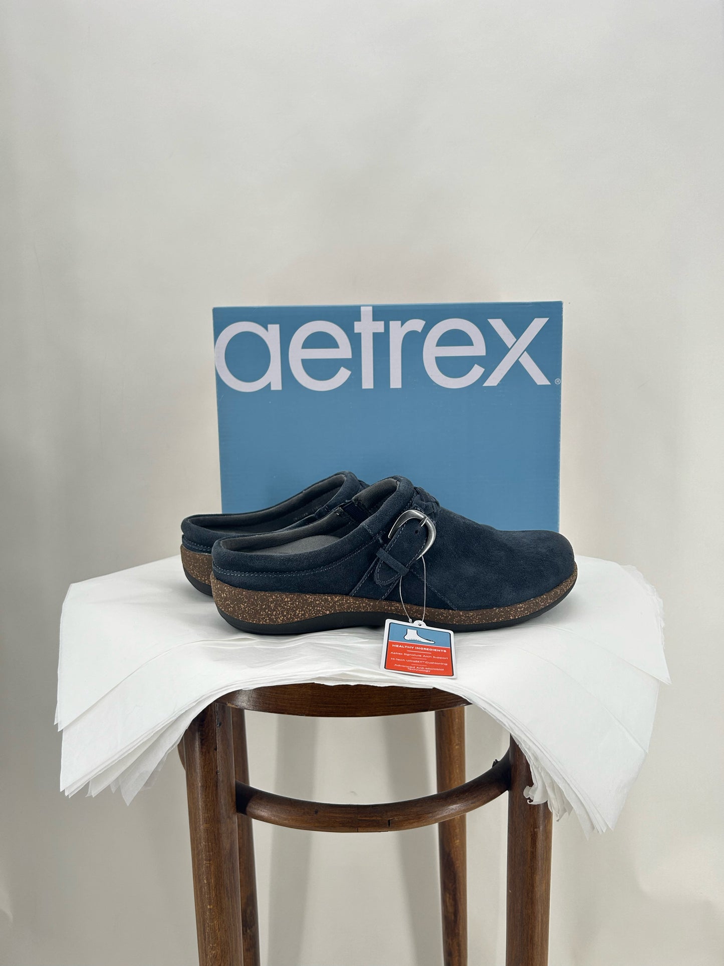 Navy W Shoe Size 10.5 AETREX Mules