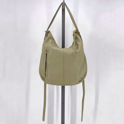LT GREEN HOBO Leather Shoulder Bag