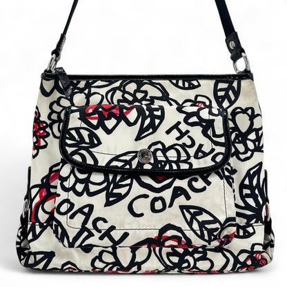 BLACK/WHITE COACH Shoulder Bag