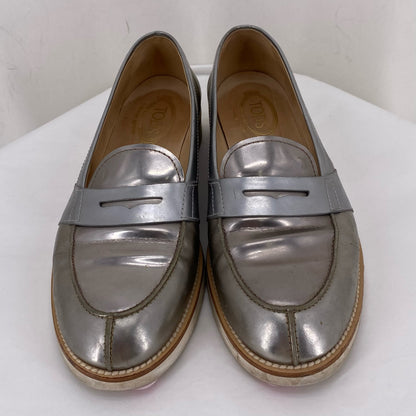 Silver W Shoe Size 39.5 TOD'S Loafer
