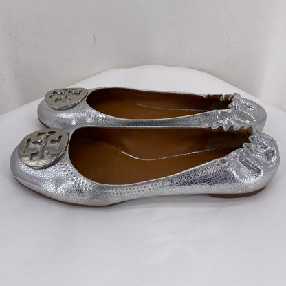 Silver W Shoe Size 8 TORY BURCH Flats