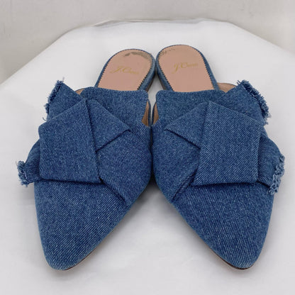 Blue W Shoe Size 7.5 J CREW Mules