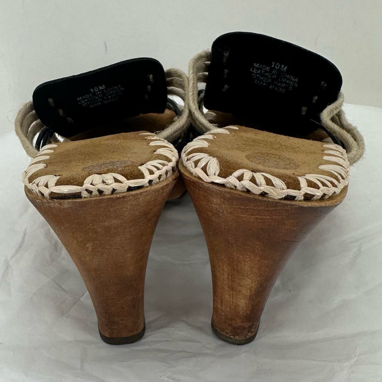 BLACK/TAN W Shoe Size 10 SAM EDDELMAN Sandals