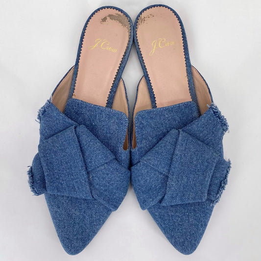 Blue W Shoe Size 7.5 J CREW Mules