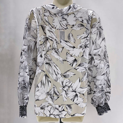 Size M WHITE HOUSE BLACK Floral Shirt