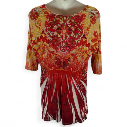 Size 3X ONE WORLD FLOWERS Shirt