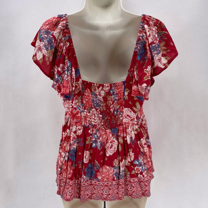 Size M ANGIE Floral Shirt