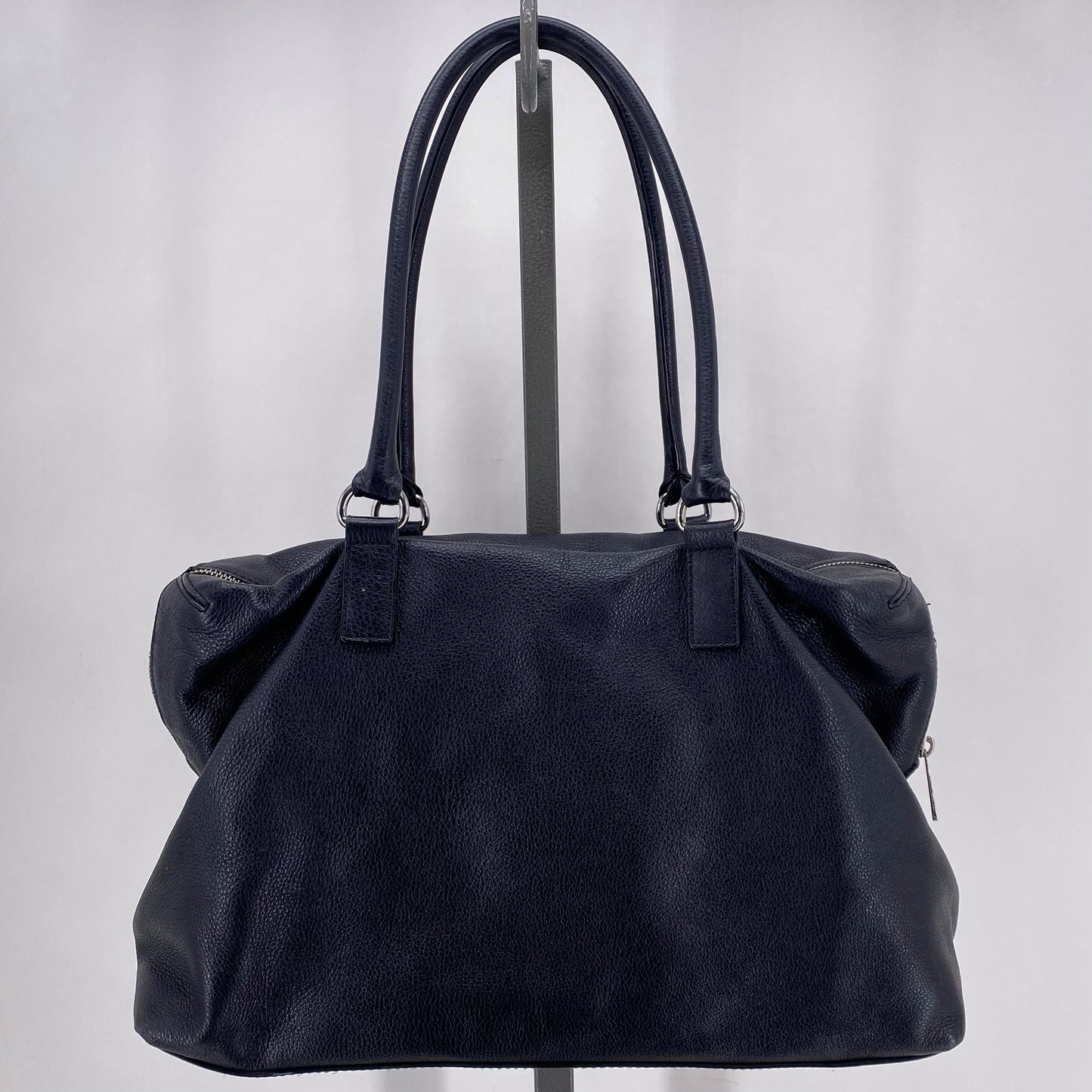 Black MICHAEL KORS Leather Pebbeled Leather Satchel