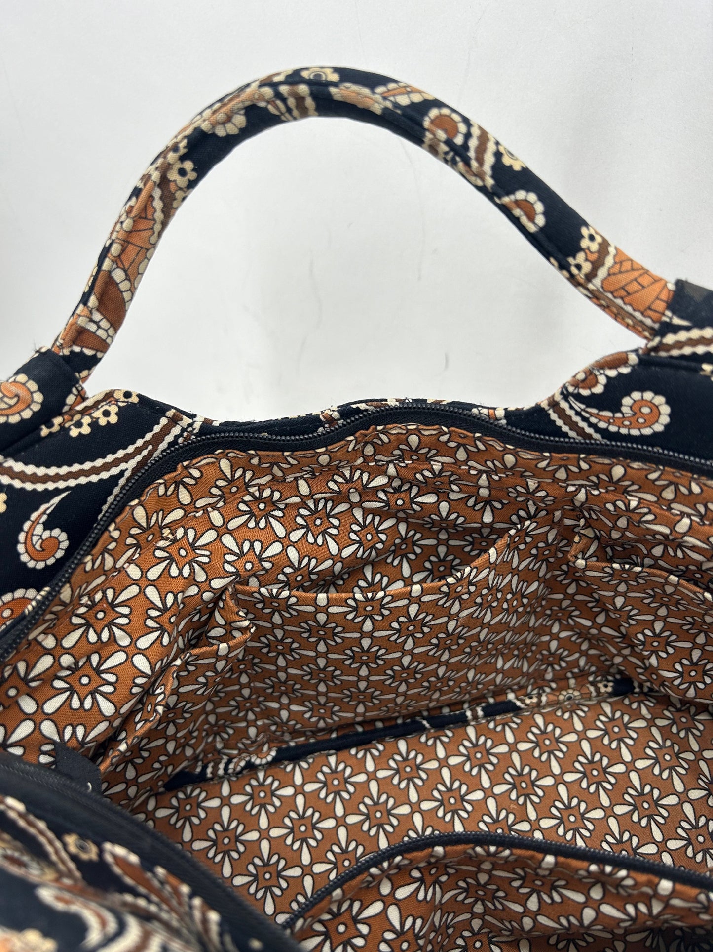 BLACK/BROWN VERA BRADLEY FABRIC Tote