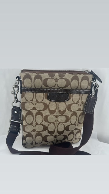 BROWN/TAN COACH Cross-body