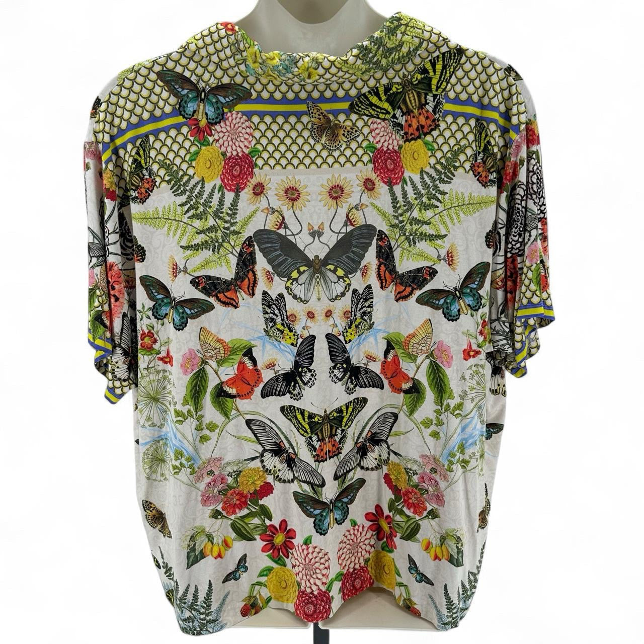 Size 3X JOHNNY WAS FLOWERS/BUTTERFLIES Shirt