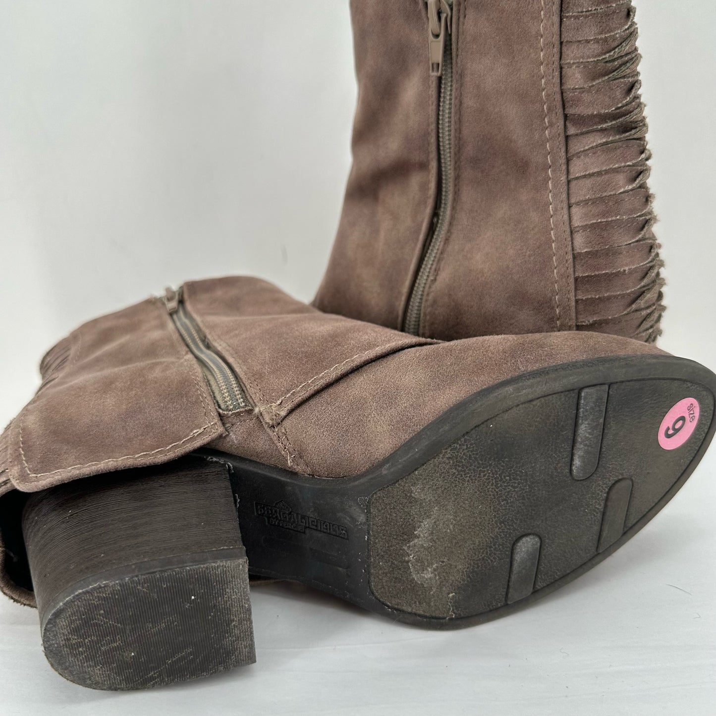 DARK BEIGE W Shoe Size 9 Fergalicious shooties/booties