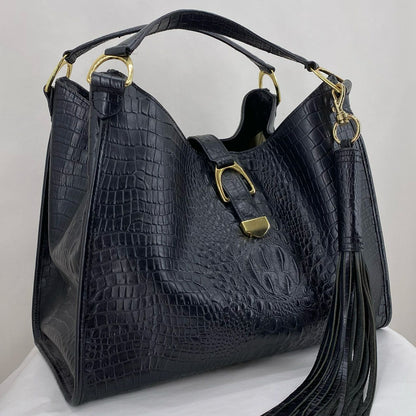 Black GILI Leather Tote