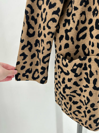 Size S J CREW Animal Print Cardigan