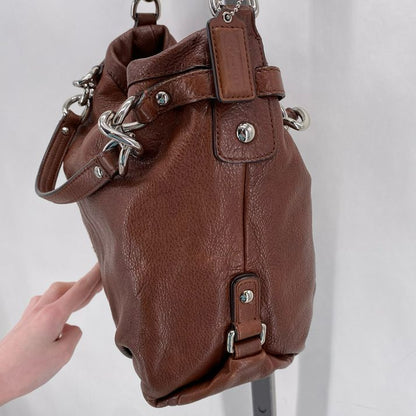 BROWN COACH Leather Shoulder Bag