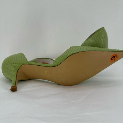 LT GREEN W Shoe Size 8.5 ANN MARINO Heels