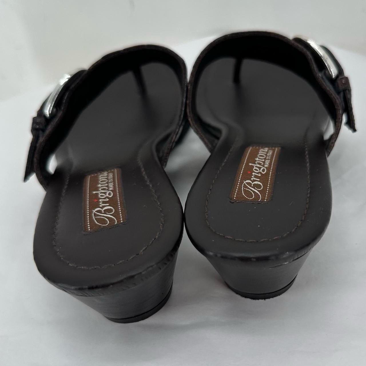 DARK BROWN W Shoe Size 7.5 BRIGHTON Sandals