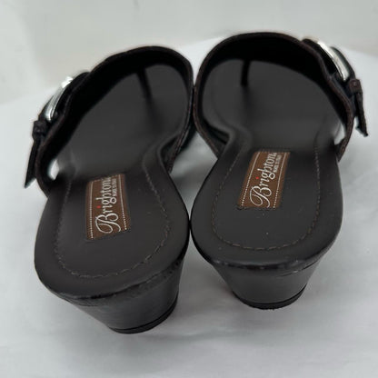 DARK BROWN W Shoe Size 7.5 BRIGHTON Sandals