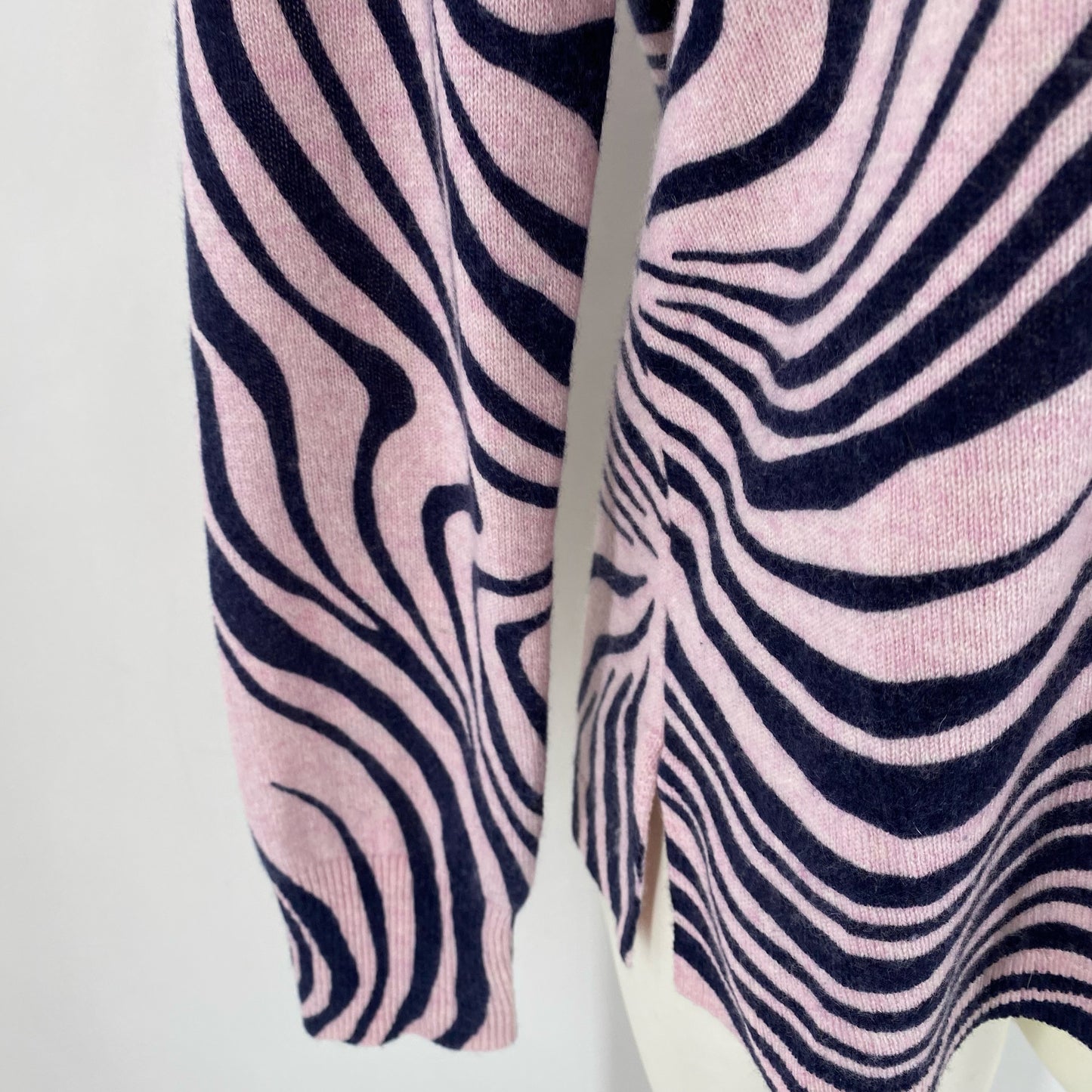 Size S J CREW Tiger Stripes Cashmere Sweater