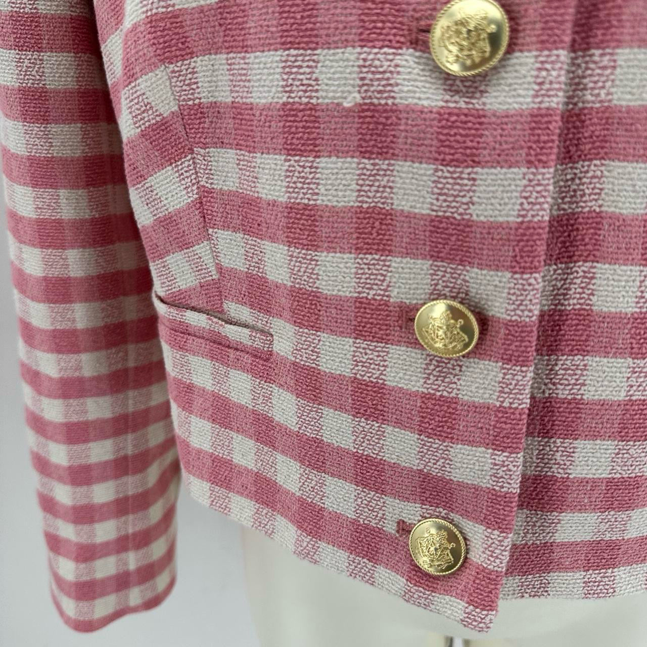 Size 6 J CREW Checkered Jacket