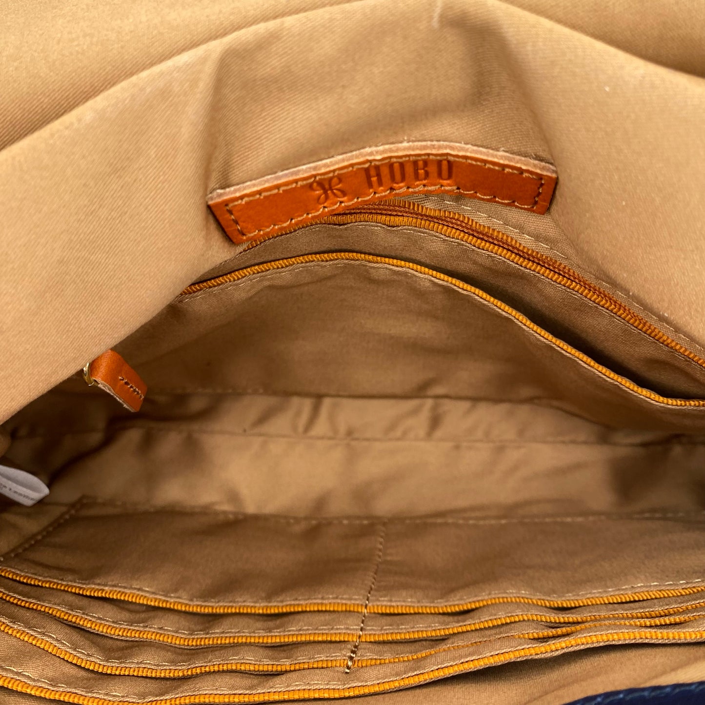 Navy HOBO Leather Clutch