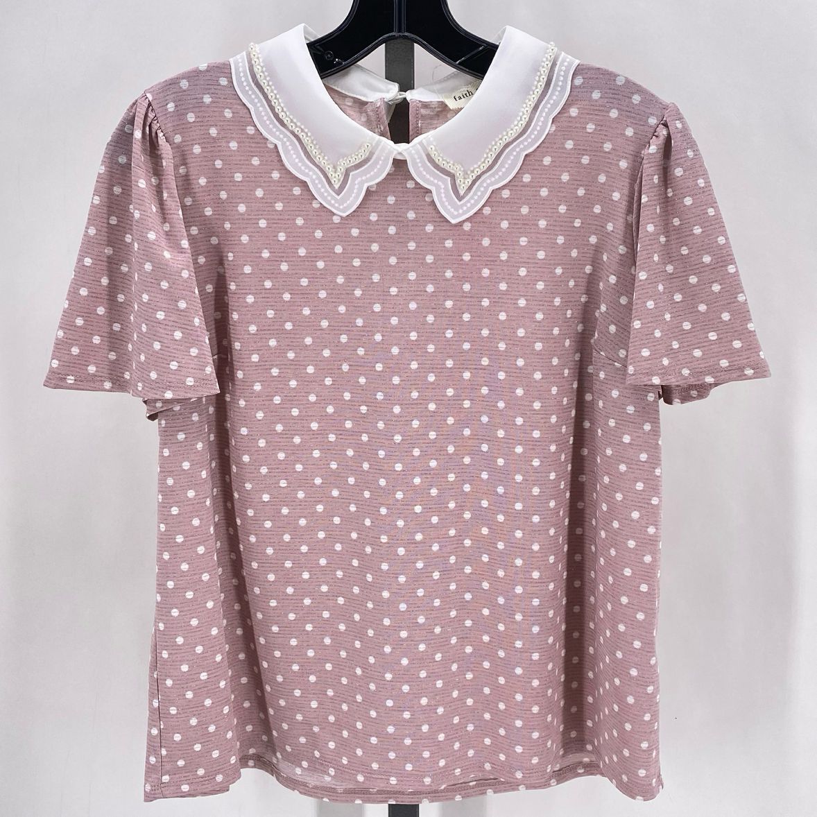 Size M FAITH AND JOY Polka Dot Shirt