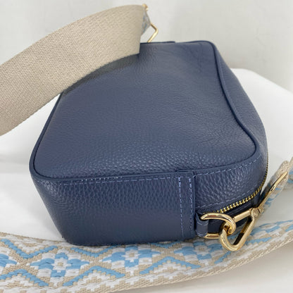 Blue POM POM Cross-body