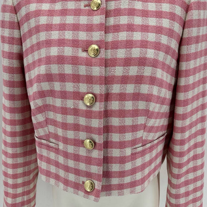Size 6 J CREW Checkered Jacket
