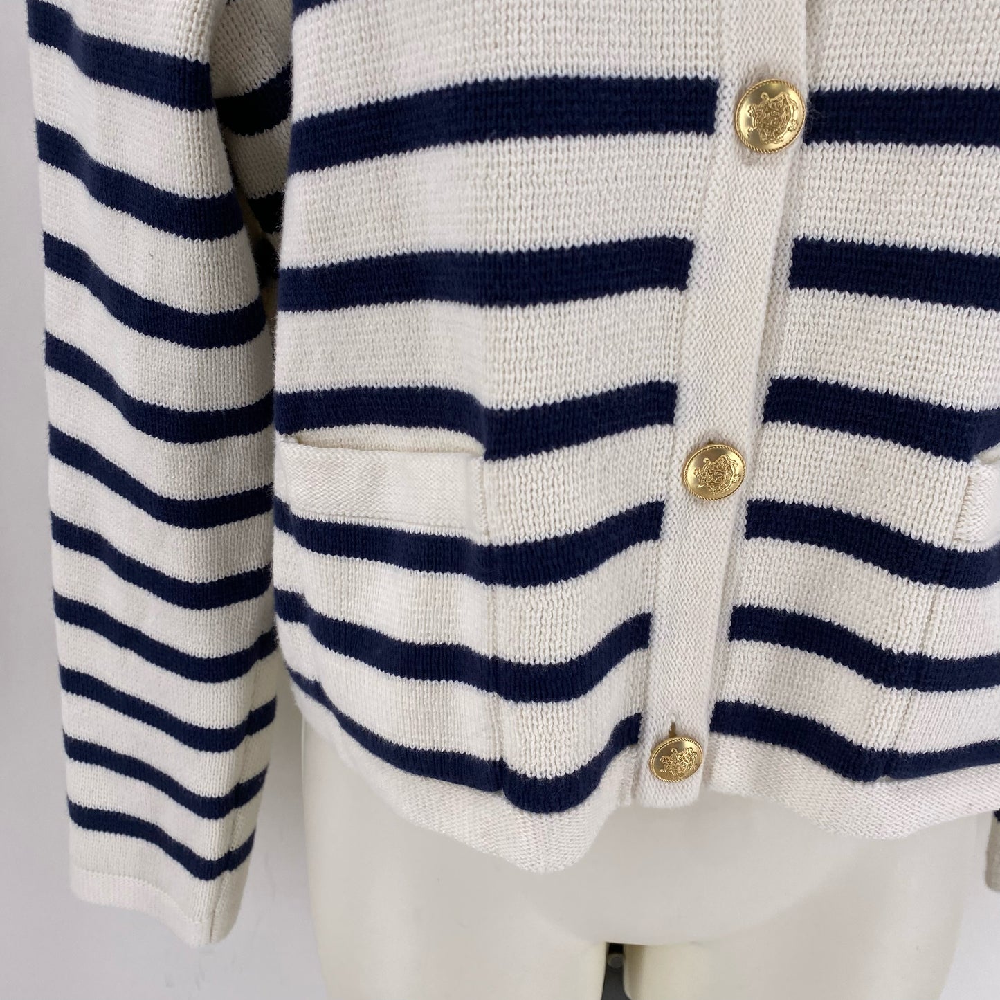 Size M J CREW Stripe Cardigan