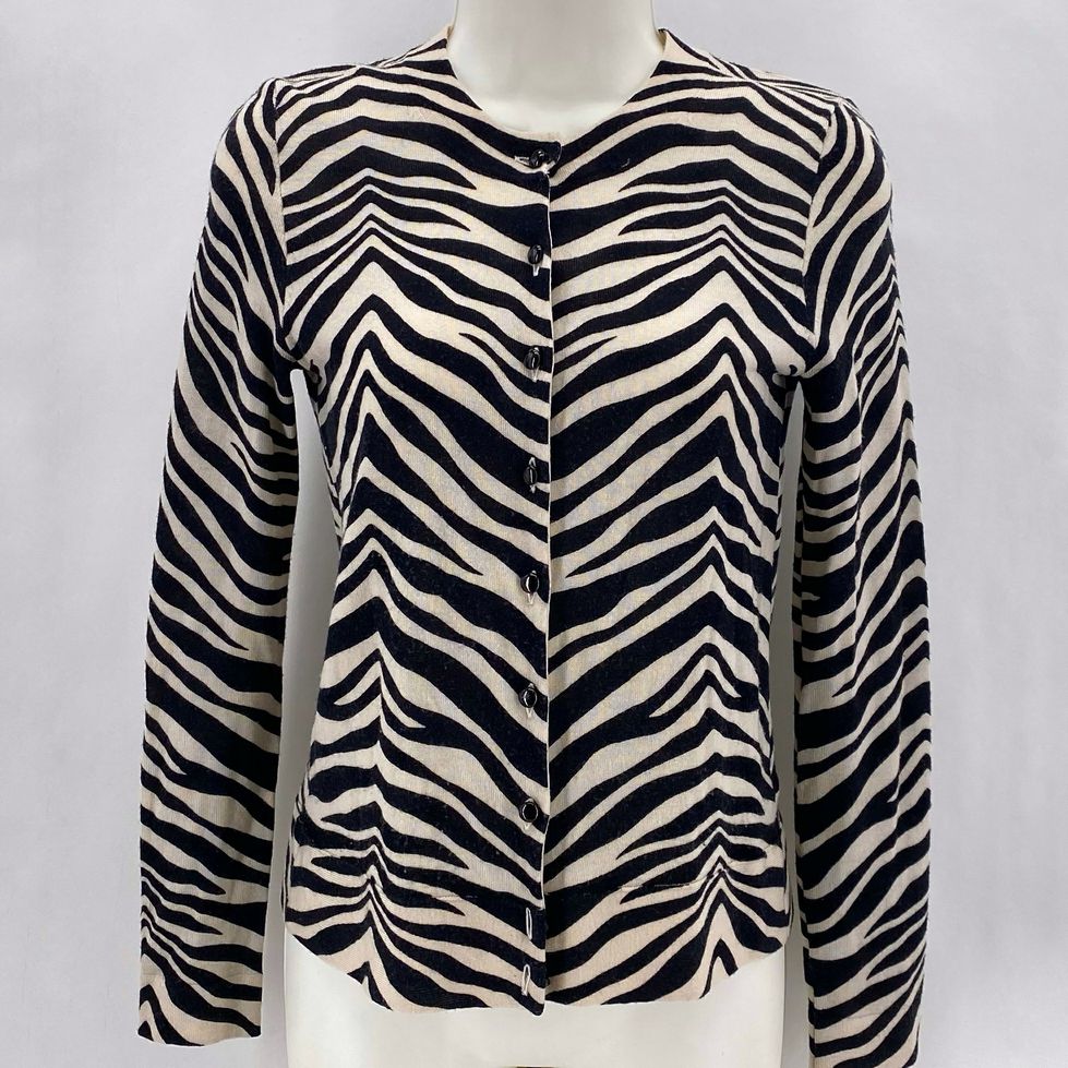 Size XS J CREW ZEBRA Cardigan