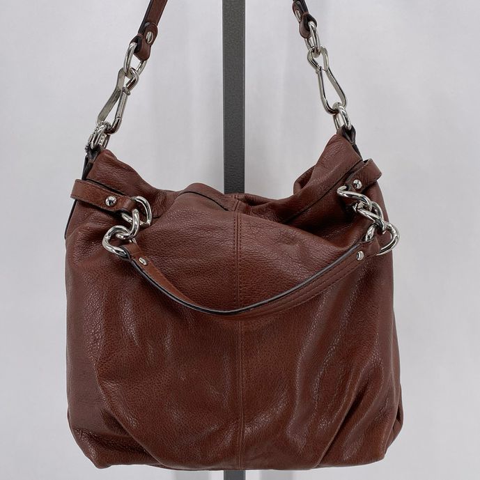 BROWN COACH Leather Shoulder Bag